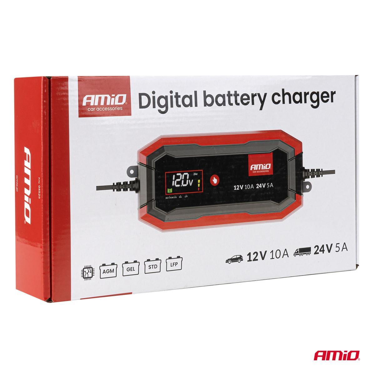 Prostownik Cyfrowy AGM GEL STD LFP MAX 10A 12V 24V