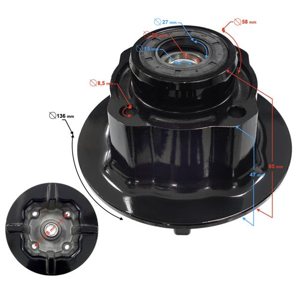 Piasta Koła Tylnego Motorower Fighter 2