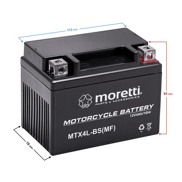Akumulator Moretti Agm (Gel) Mtx4L-Bs