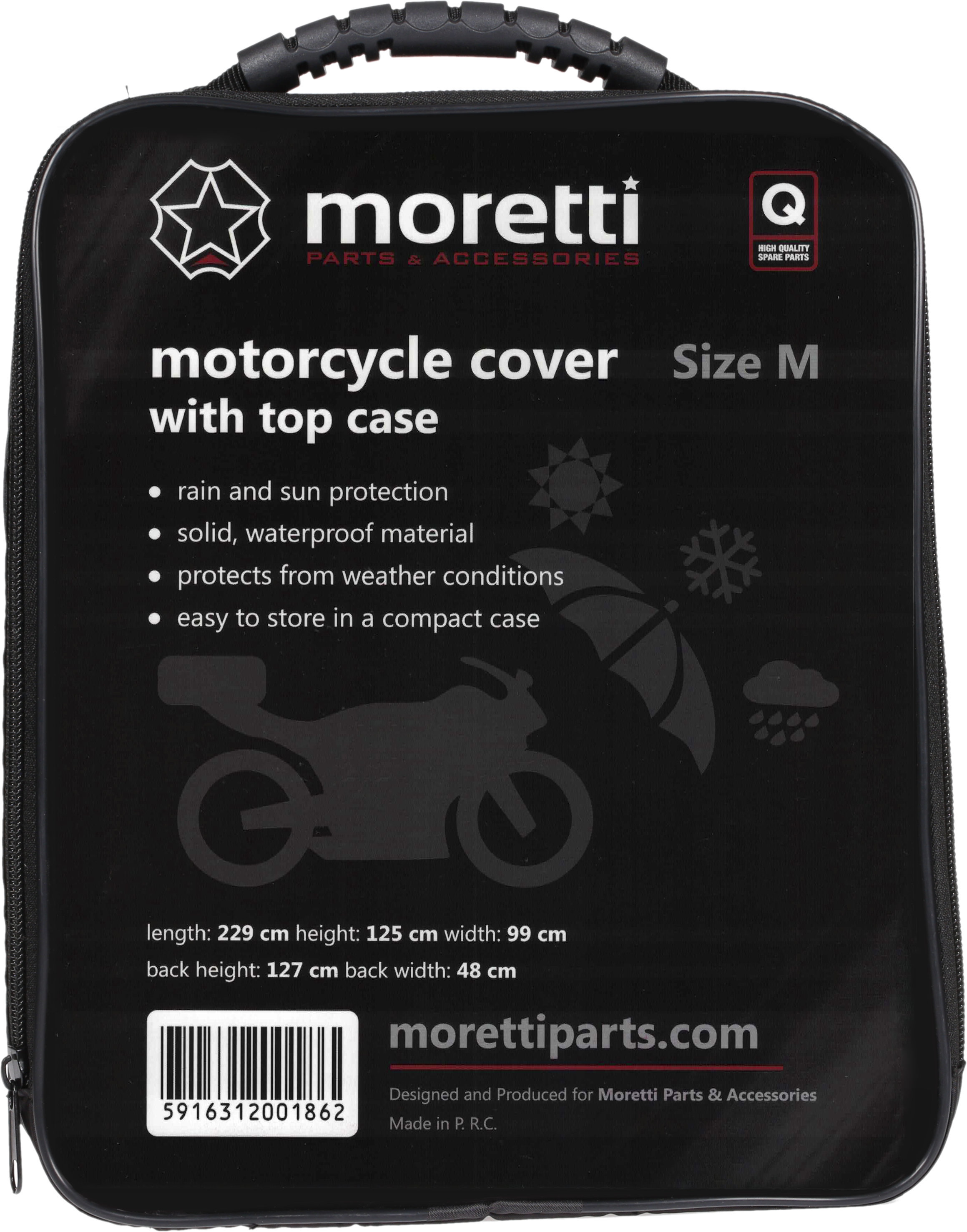 Pokrowiec Motocyklowy Moretti M z Kufrem